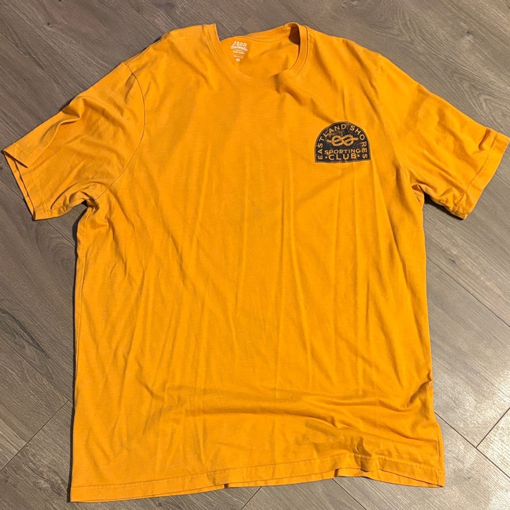 Izod saltwater Men's Mustard Orange Short Sleeve Tee tall XLT
